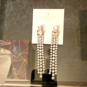 Kate Spade Long drop diamond earrings
